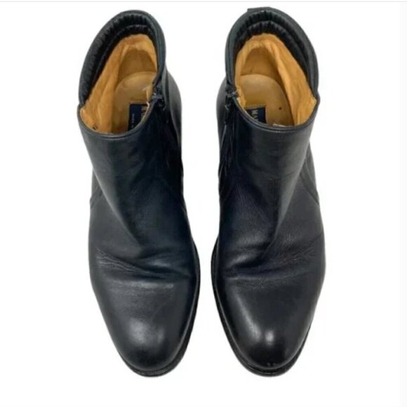 Mario Calugi Black Calf Leather Zip Ankle Boots - Size 7.5 - Picture 5 of 8